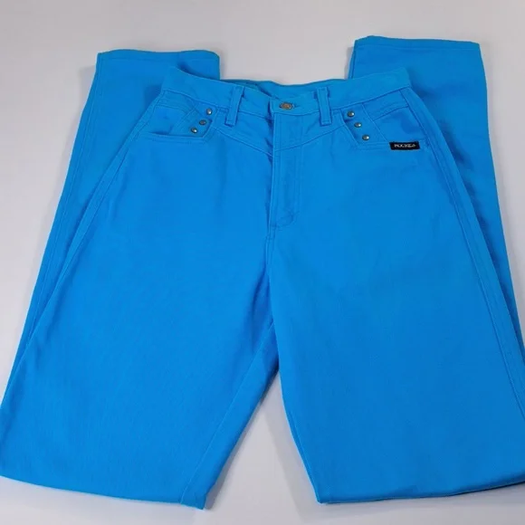 Rockies Robin Egg Blue High-Rise Western Jeans Waist 26" Inseam 37 - Picture 9 of 16